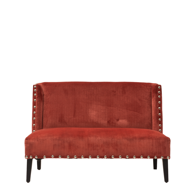 Dilano Sofa in Coral Red Velvet