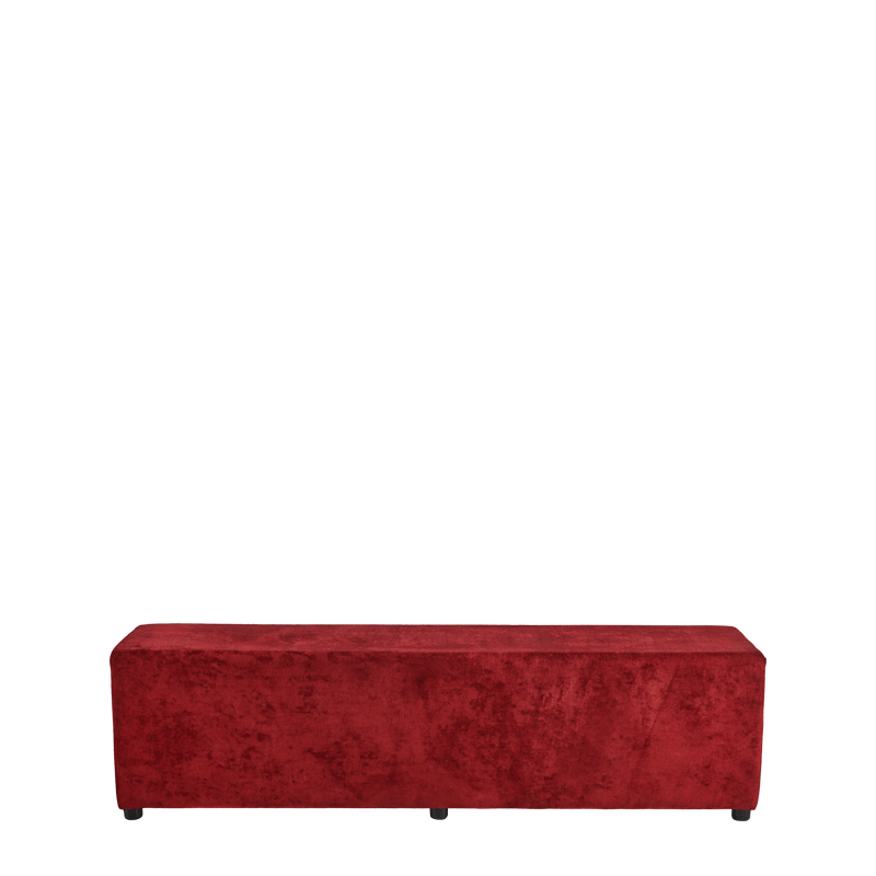 Rochelle Bench in Crimson Red Velvet