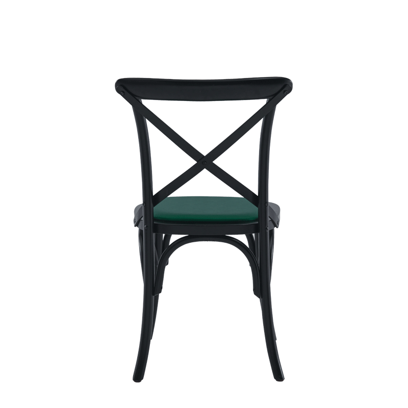 Coco Chair in Black with Emerald Seat Pad