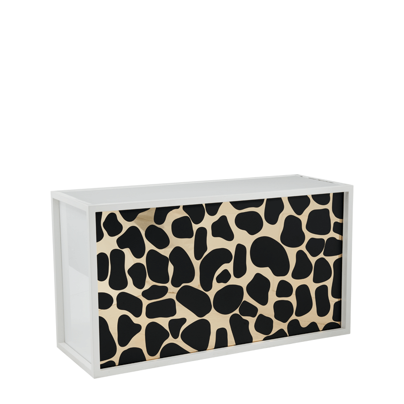 Unico Bar with White Frame and Giraffe Print with White Panels