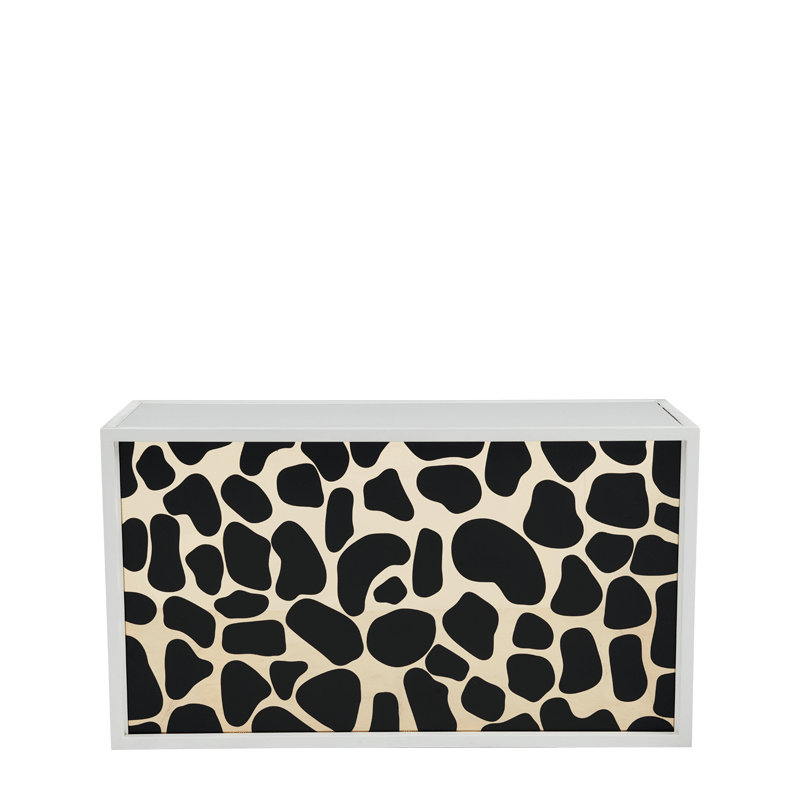 Unico Bar with White Frame and Giraffe Print with White Panels