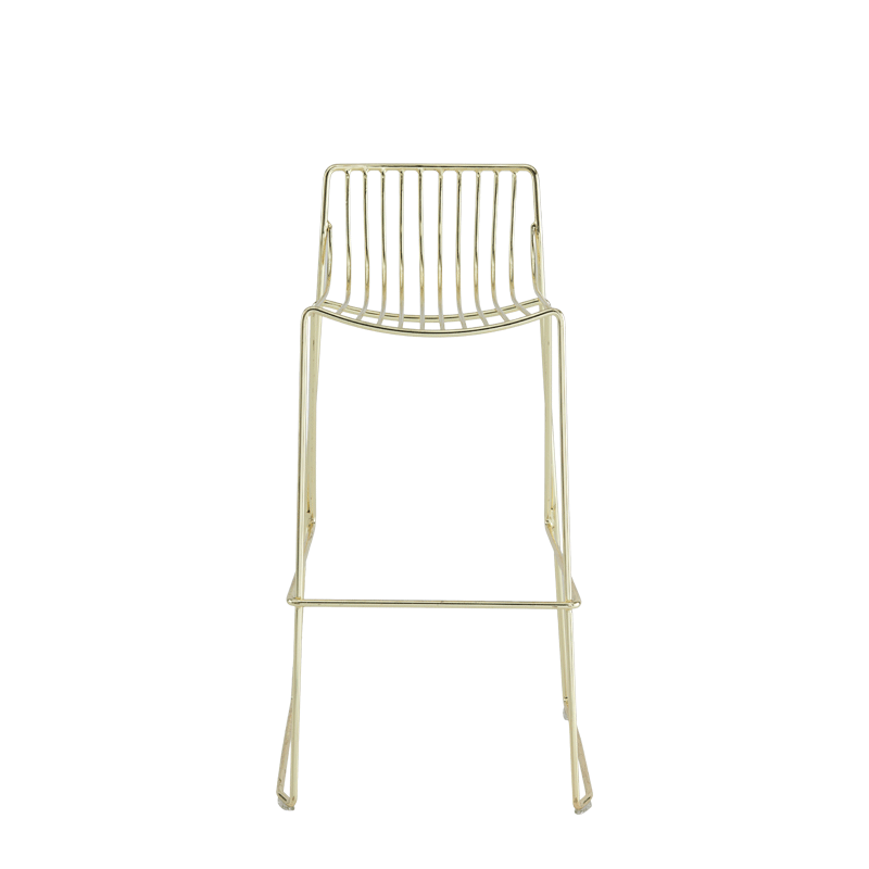Gianni Square Bar Stool in Gold