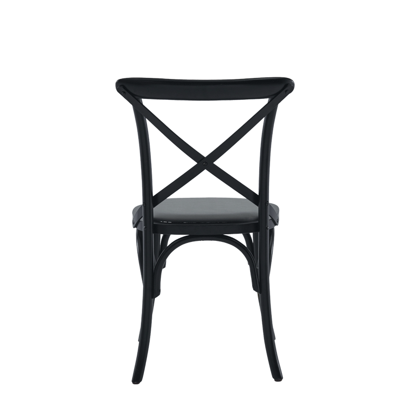 Coco Chair in Black with Grey Seat Pad