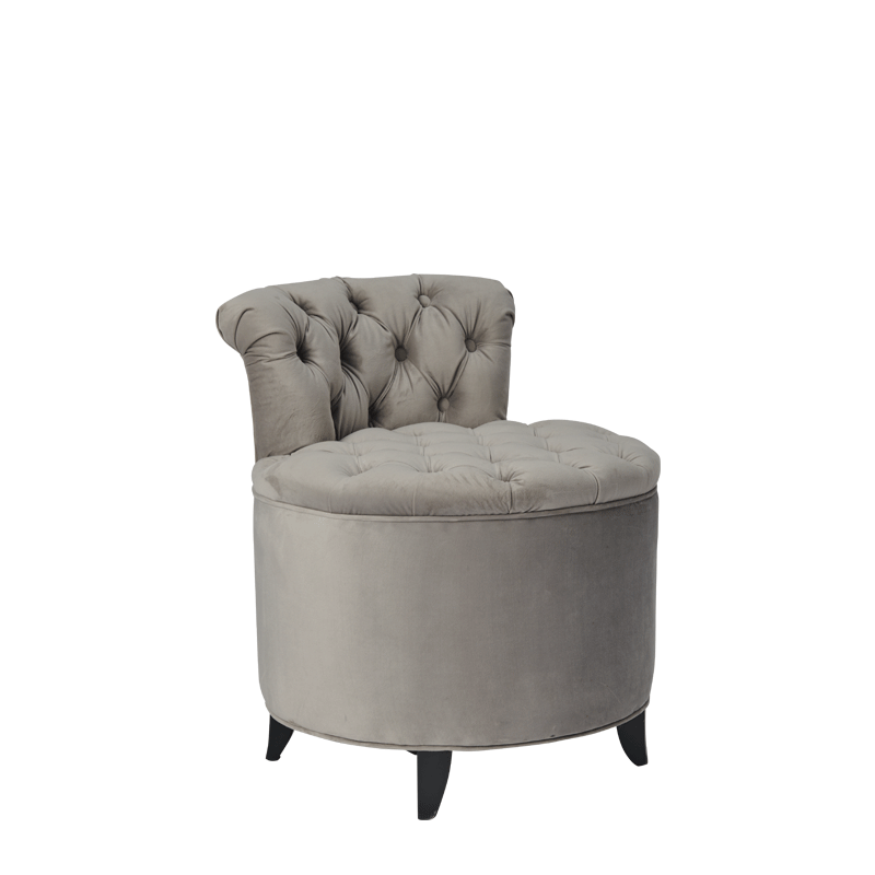 Nandor Ottoman in Grey Velvet