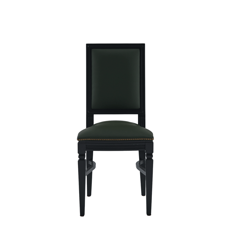 CKC Chair in Black with Hunter Green Seat Pad