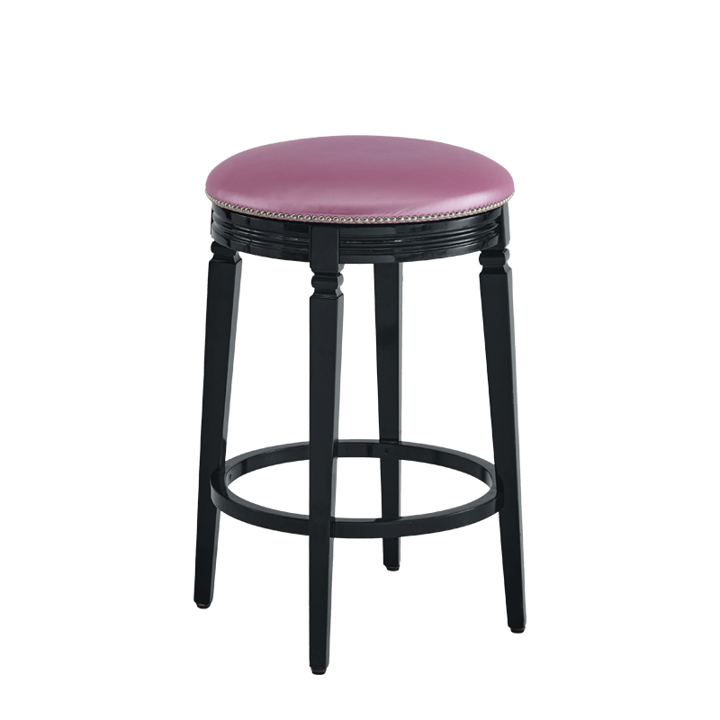 Beli Bar Stool Black with Icy Pink Seat Pad