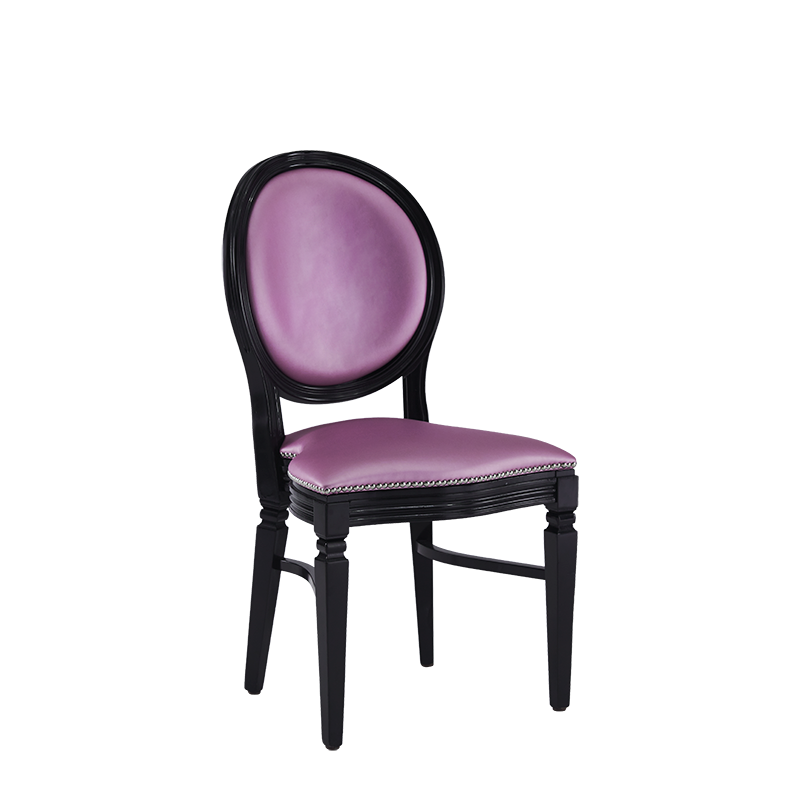 Chandelle Chair in Black with Icy Pink Seat Pad