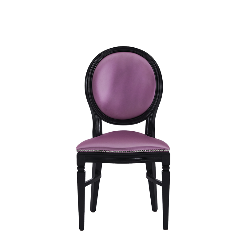 Chandelle Chair in Black with Icy Pink Seat Pad