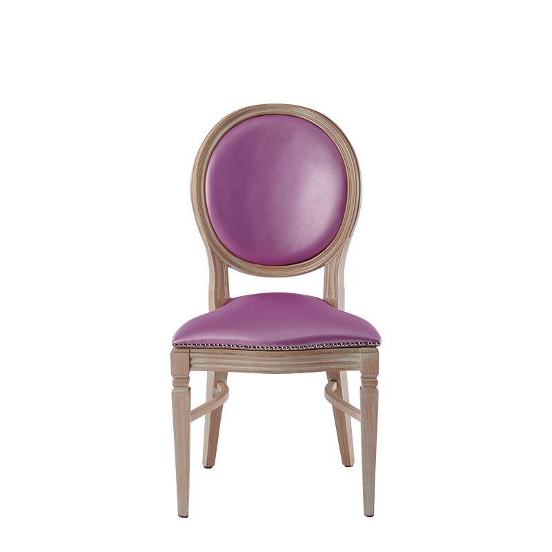 Chandelle Chair in Ivory with Icy Pink Seat Pad