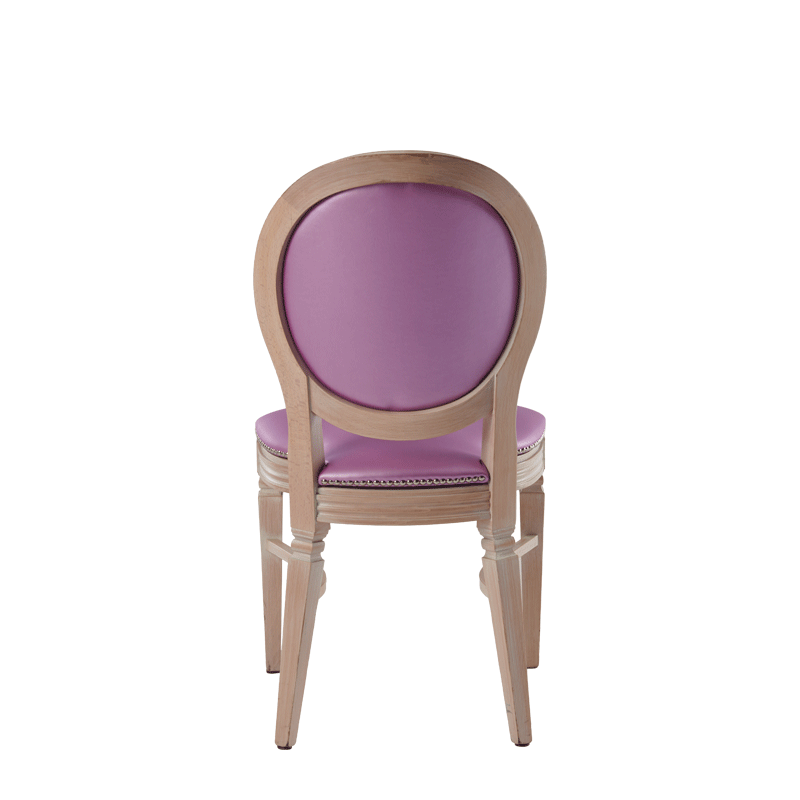 Chandelle Chair in Ivory with Icy Pink Seat Pad