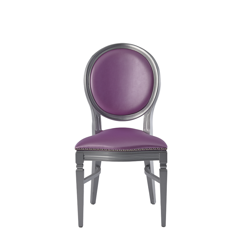 Chandelle Chair in Silver with Icy Pink Seat Pad