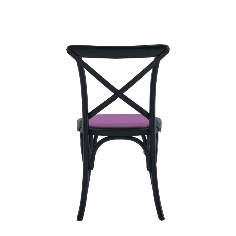 Coco Chair in Black with Icy Pink Seat Pad