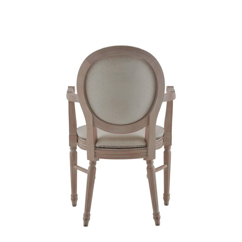 Chandelle Armchair in Ivory with Ivory Seat Pad