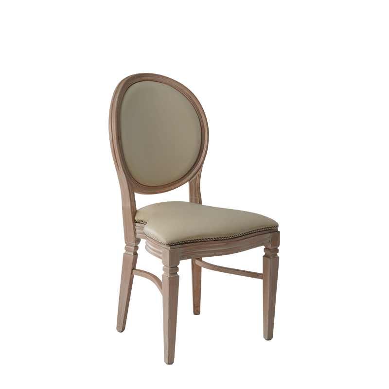 Chandelle Chair in Ivory with Ivory Seat Pad