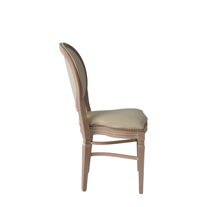 Chandelle Chair in Ivory with Ivory Seat Pad