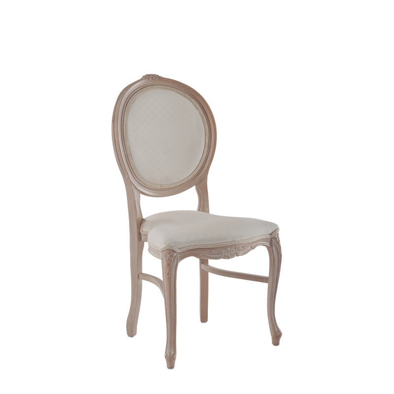 Louise Chair in Ivory with Ivory Seat Pad