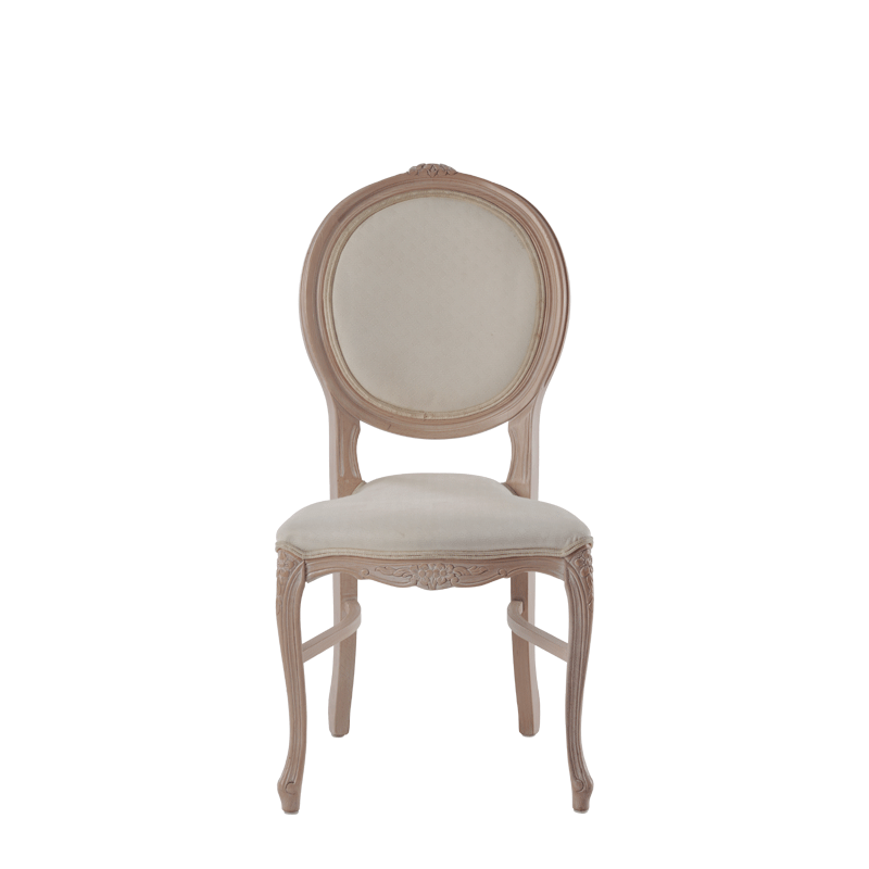 Louise Chair in Ivory with Ivory Seat Pad