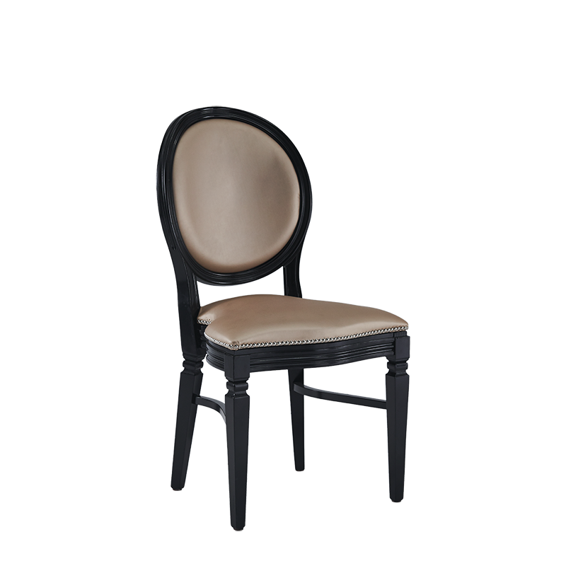 Chandelle Chair in Black with Latte Seat Pad
