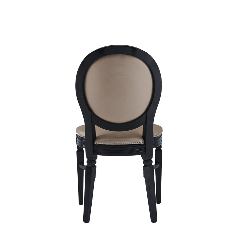 Chandelle Chair in Black with Latte Seat Pad