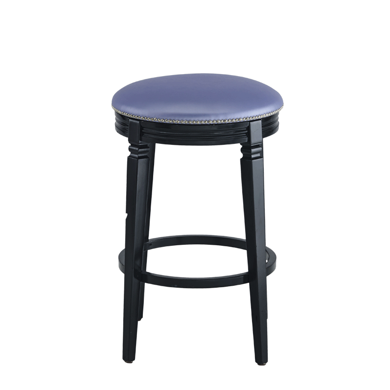 Beli Bar Stool Black with Lavender Seat Pad