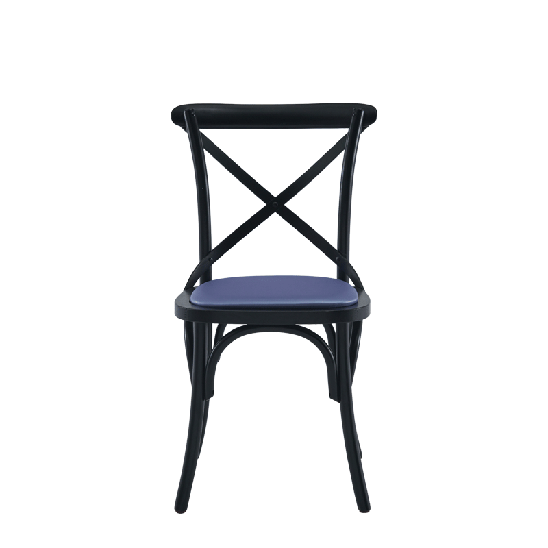 Coco Chair in Black with Lavender Seat Pad