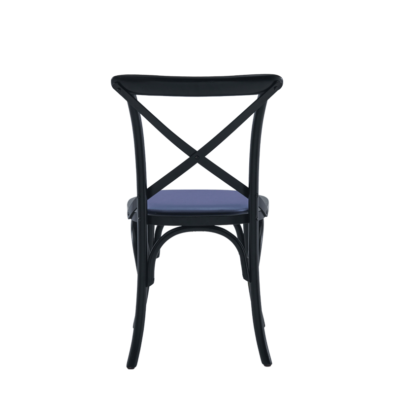 Coco Chair in Black with Lavender Seat Pad