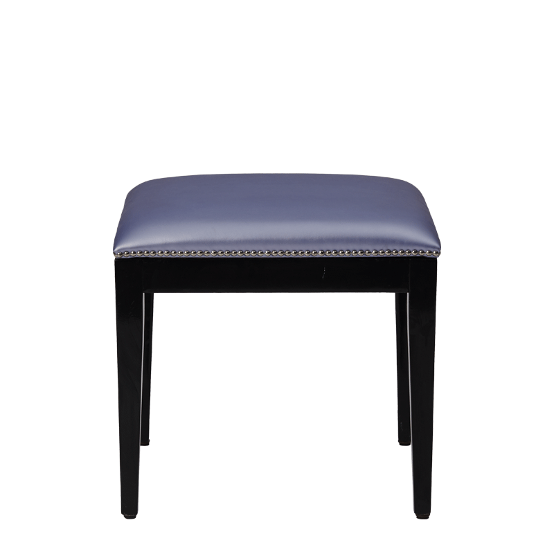 Divano Ottoman in Black with Lavender Seat Pad