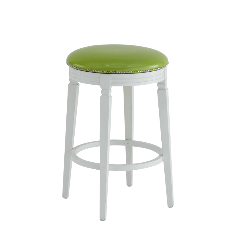 Beli Bar Stool White with Lime Seat Pad