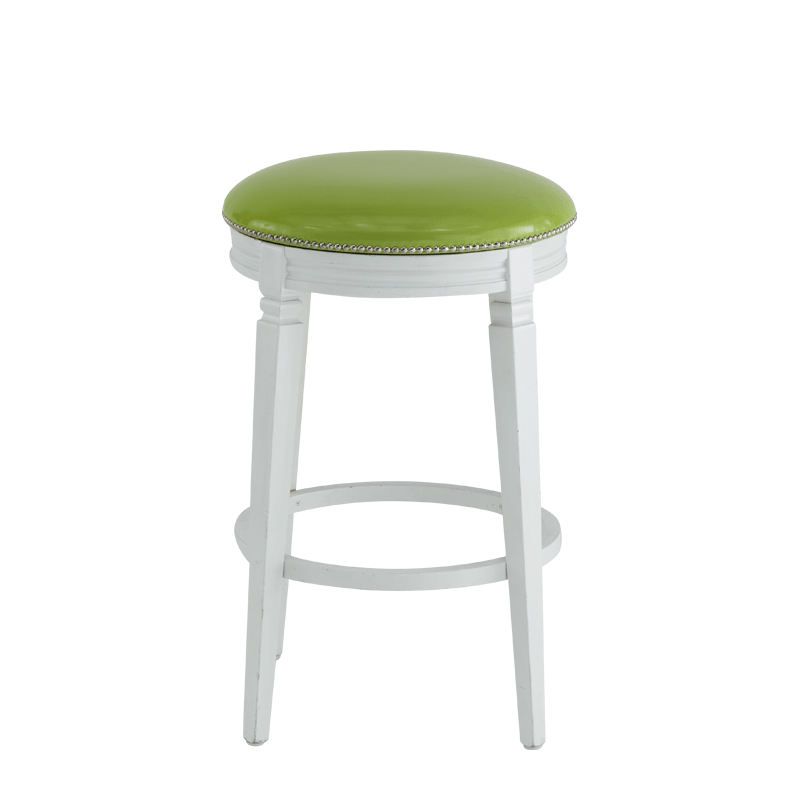 Beli Bar Stool White with Lime Seat Pad