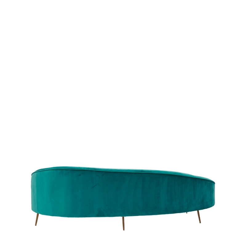 LA Sofa in Maldive Blue Velvet