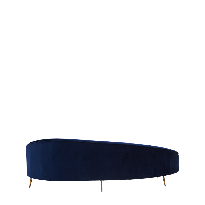 LA Sofa in Midnight Blue Velvet