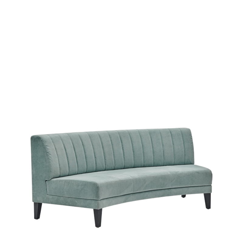 Infinito E Curved Sofa in Seafoam Green