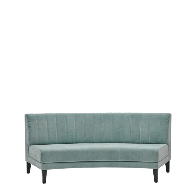 Infinito E Curved Sofa in Seafoam Green