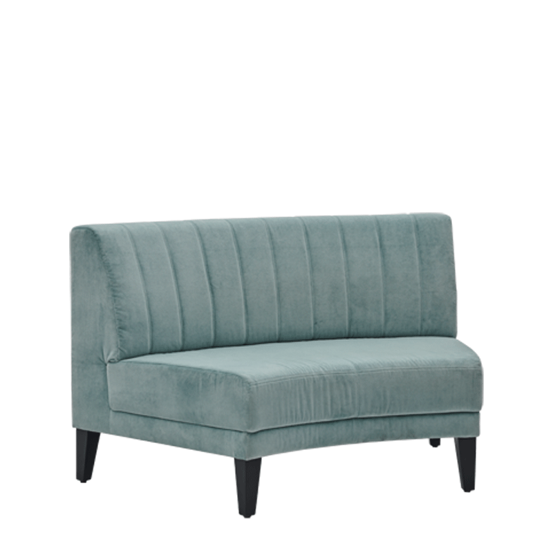 Infinito F Curved Sofa in Seafoam Green