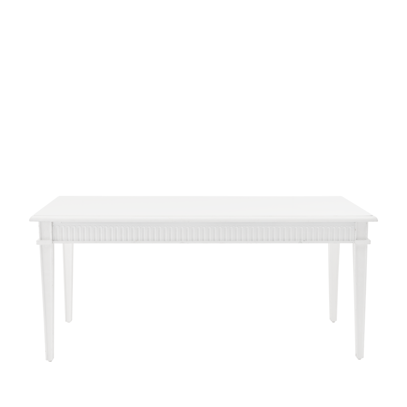 Sandstone Rectangular Dining Table in White