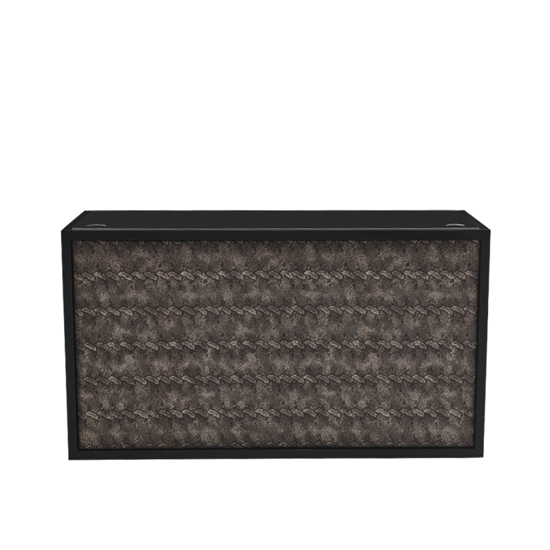 Unico DJ Booth - Black Frame - Snake Skin Upholstered Panels