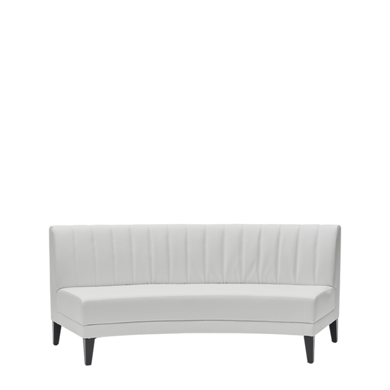 Infinito E Curved Sofa in White