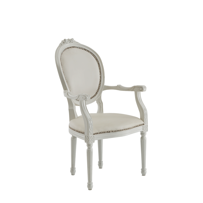 Baby Doll Round Armchair in White