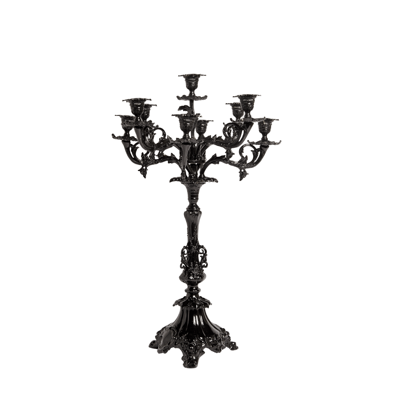 Iron Candelabra in black