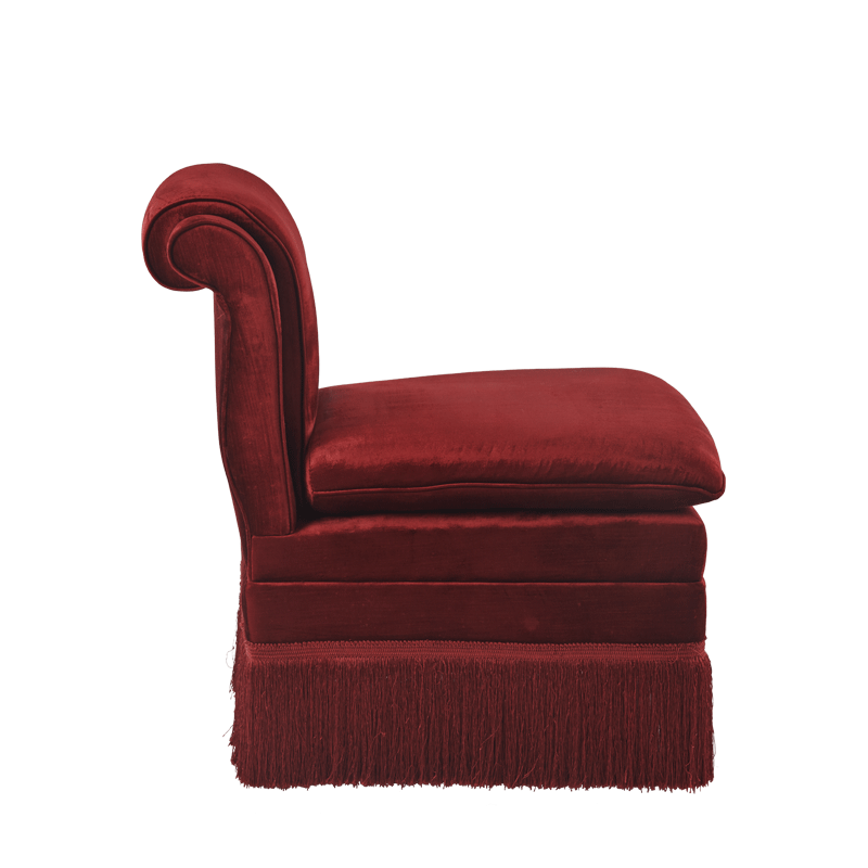 Boudoir Chair in Red Velvet