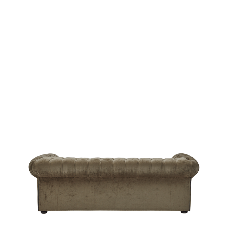 Chesterfield Carlyle Sofa 7ft in Velvet Taupe