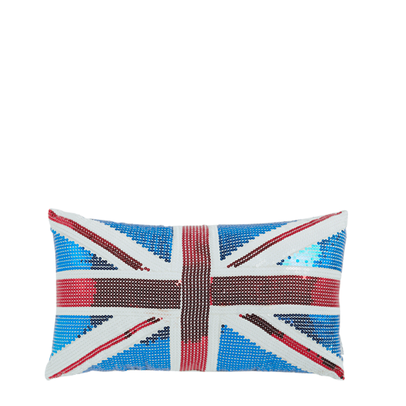 Union Jack Sequined Cushion