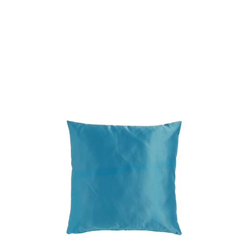 Turquoise Blue Satin Cushion
