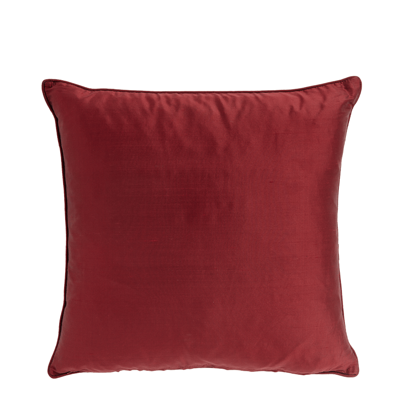 Bordeau Satin Cushion with Piped Edges