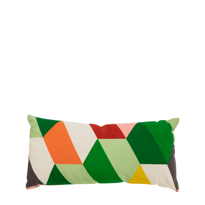 Cushion with Multi-Coloured Geometric Print