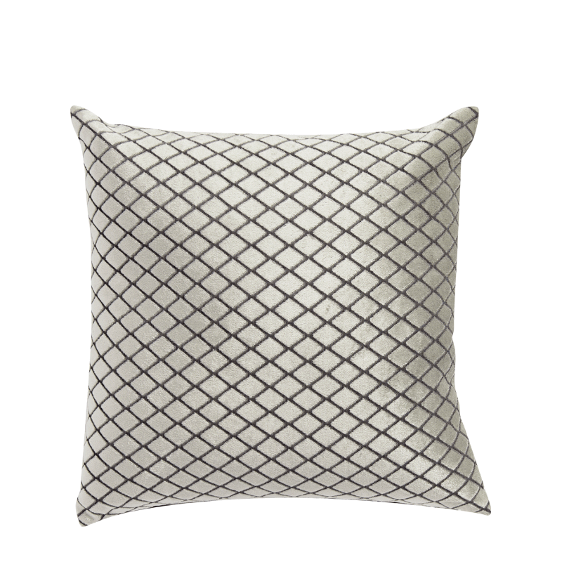 Cushion in Velvet with Diamond Design