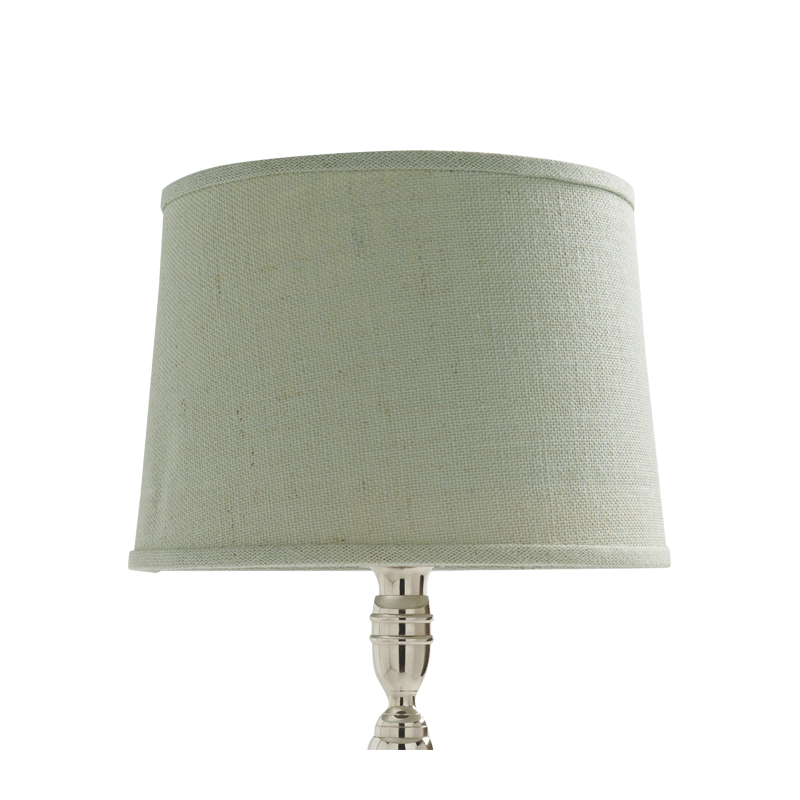 Drum Lamp Shade in Aqua Linen 14