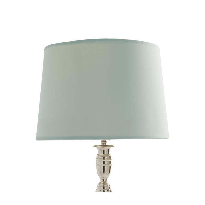 Drum Lamp Shade in Aqua Silk 14"