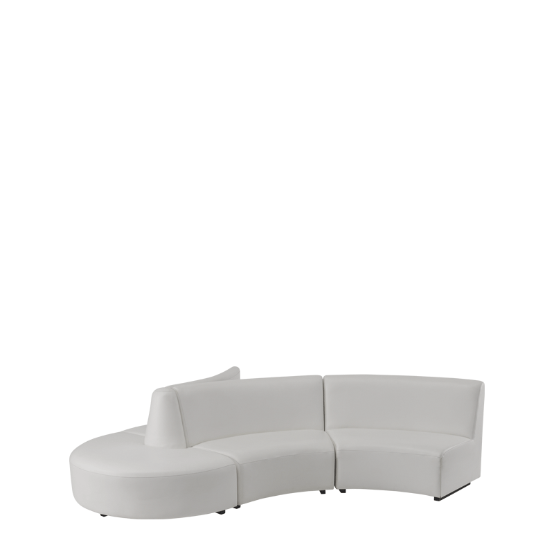 Endless Curve Sofa in White 4,72ft