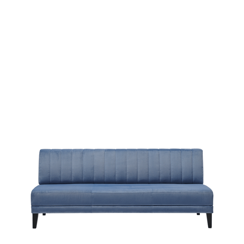 Infinito Straight Sofa in Powder Blue Hire | Furniture and Tableware